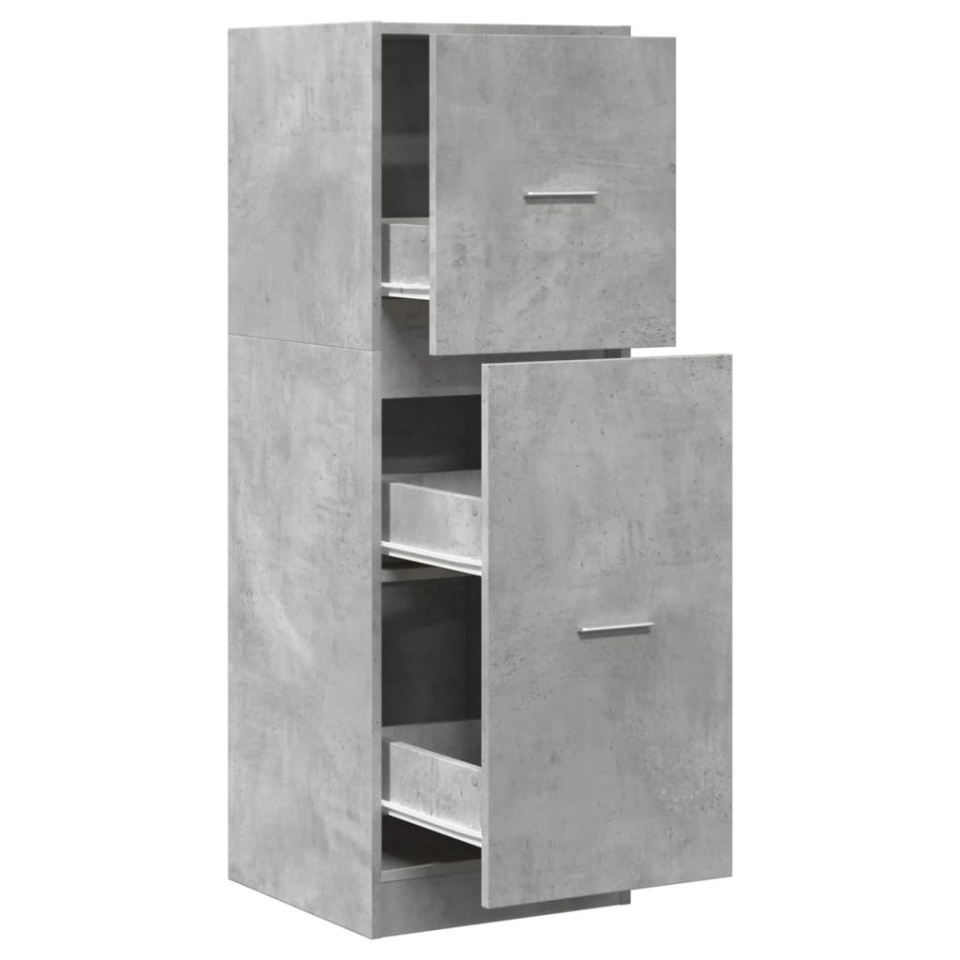 Dulap de farmacie, gri beton, 40x41x118 cm, lemn prelucrat - 1 | YEO