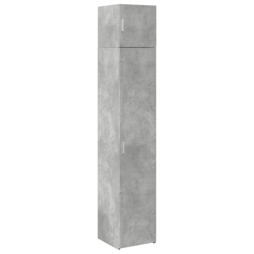 Dulap depozitare slim gri beton 40x42,5x225 cm lemn prelucrat - 1 | YEO