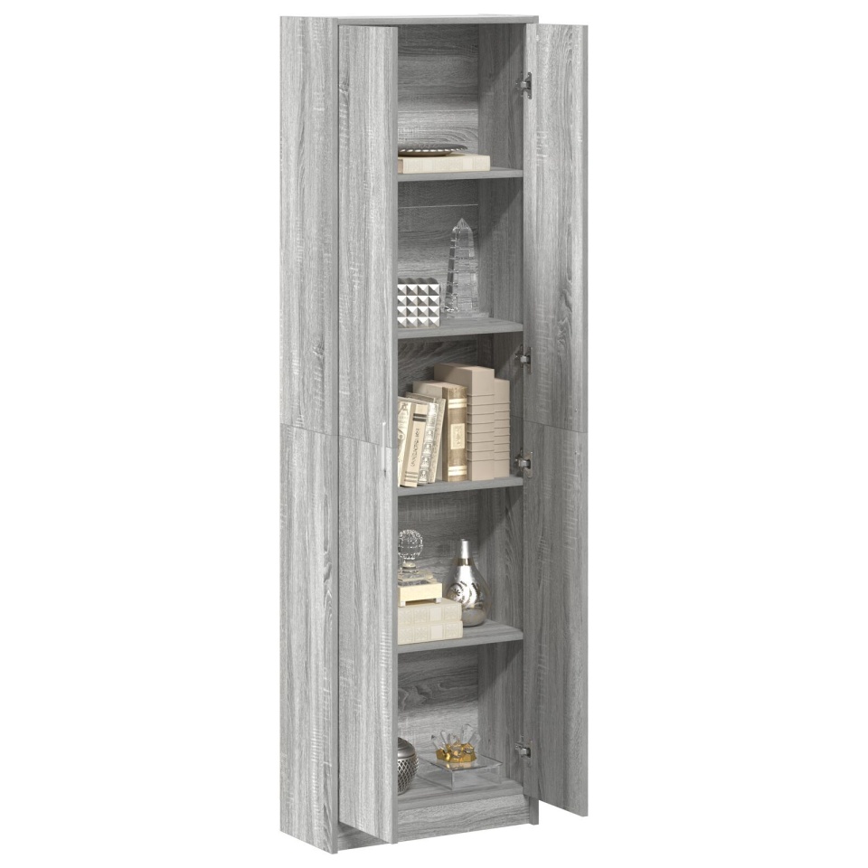 Dulap Gri Sonoma 55x25x189 cm din lemn prelucrat - 2 | YEO