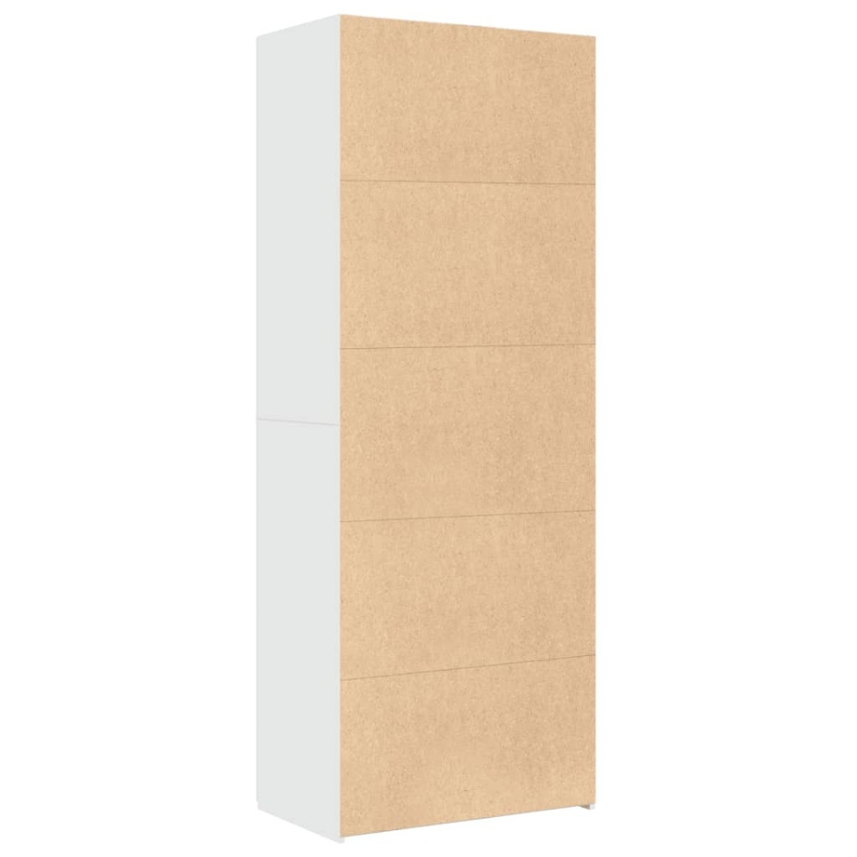 Dulap înalt, alb, 70x42,5x185 cm, lemn prelucrat - 4 | YEO
