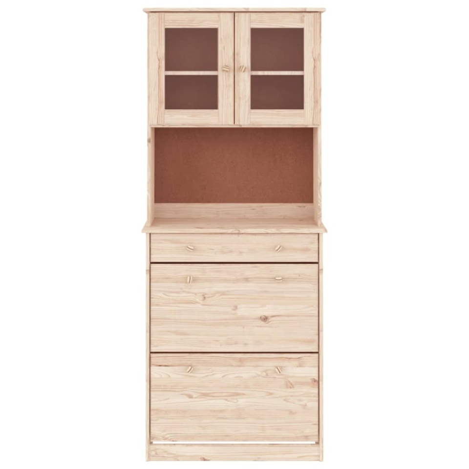 Dulap înalt ALTA, 77x35x188 cm, lemn masiv de pin - 2 | YEO