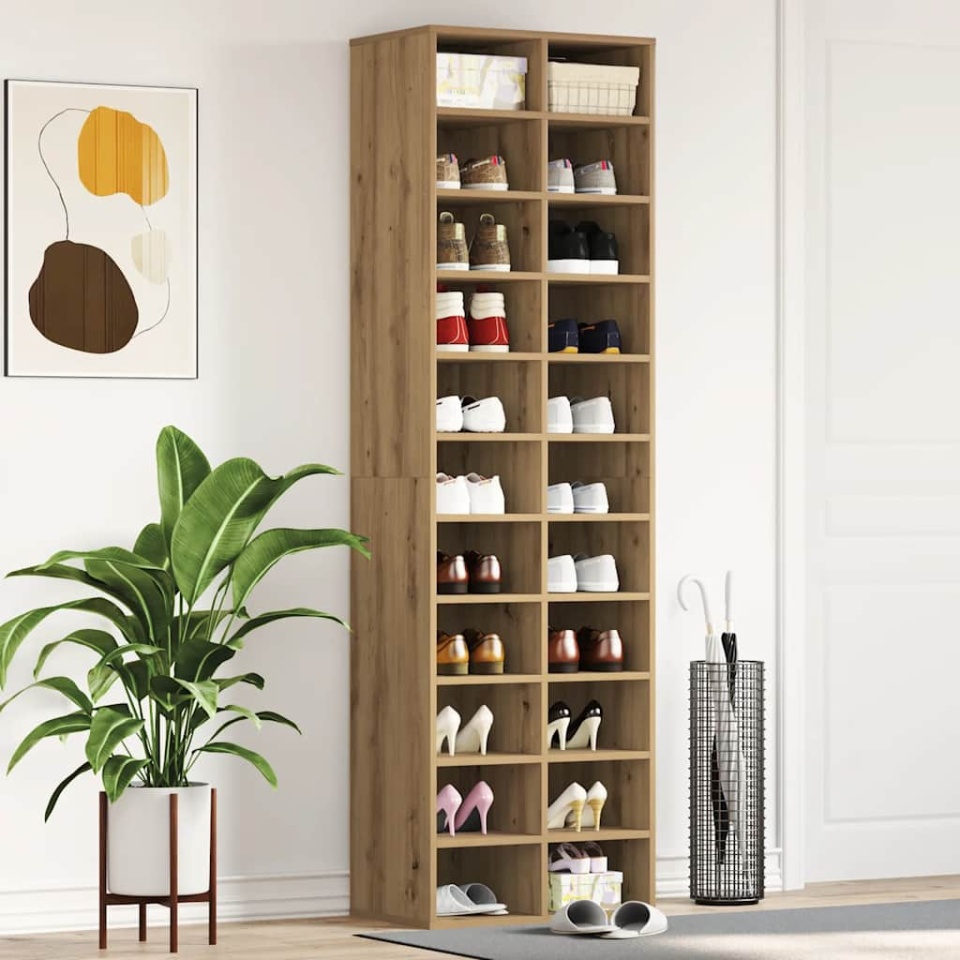 Dulap Pantofi Artisan Stejar 54x34x183 cm Lemn prelucrat - 2 | YEO
