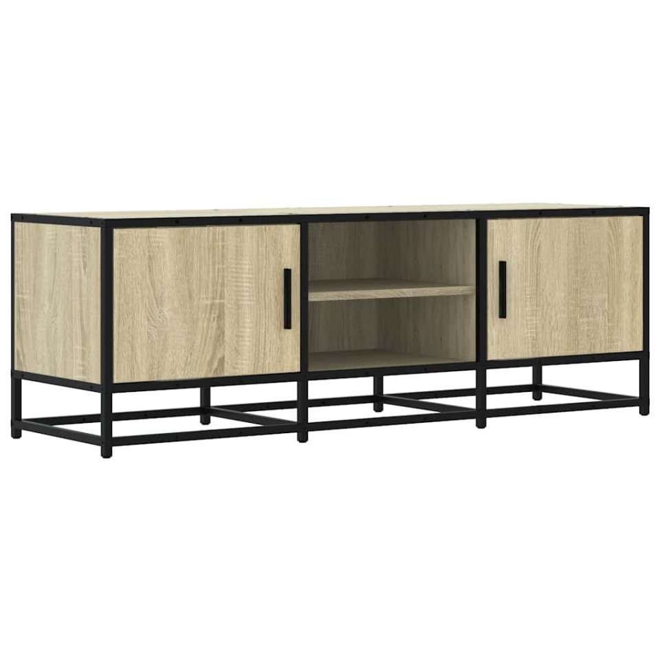 Dulap TV, stejar sonoma, 120x35x41 cm, lemn prelucrat și metal - 1 | YEO
