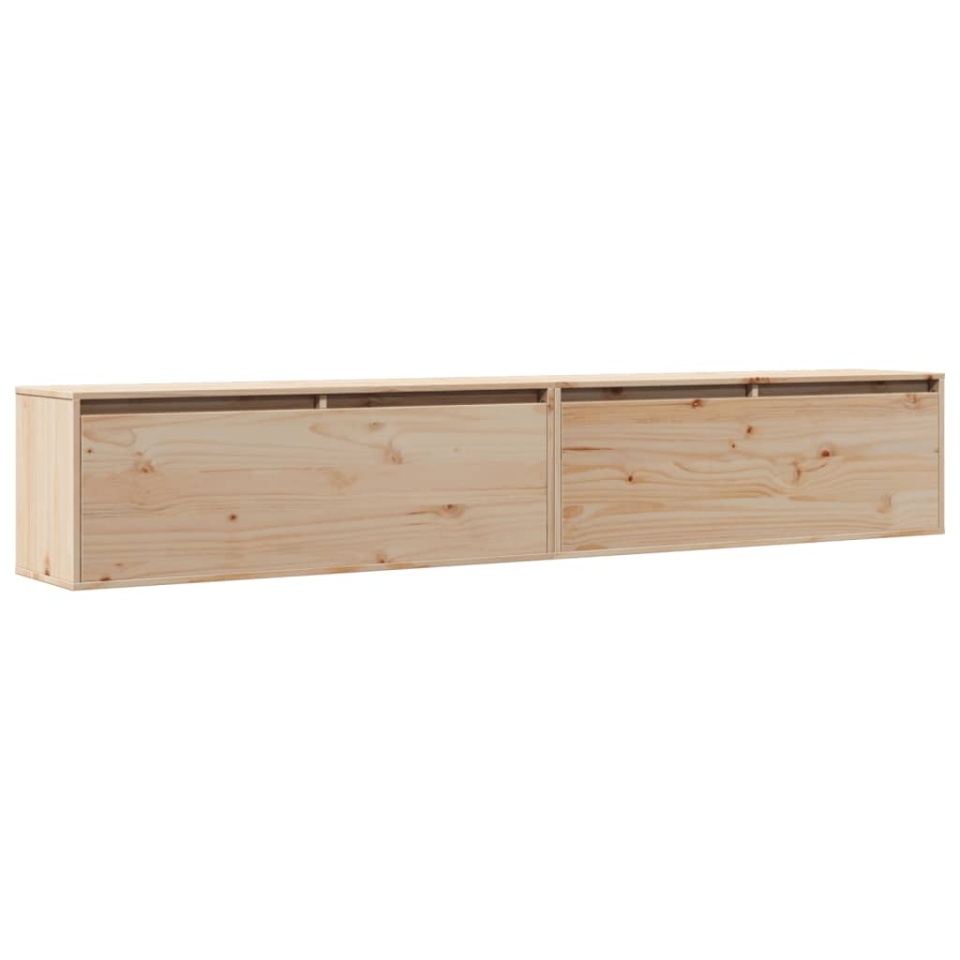 Dulapuri de perete 2 buc.,100x30x35 cm, lemn masiv de pin - 1 | YEO