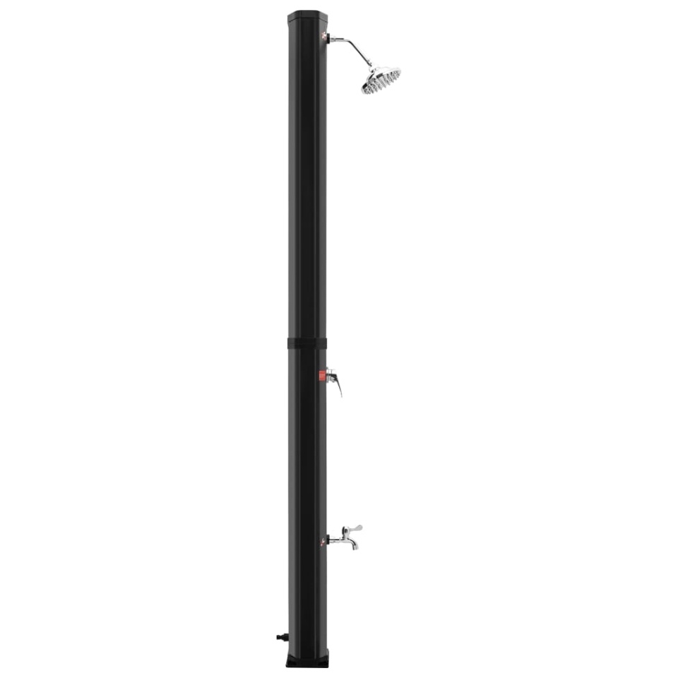 Duș solar de exterior cu cap de duș și robinet, negru, 35 L - 2 | YEO
