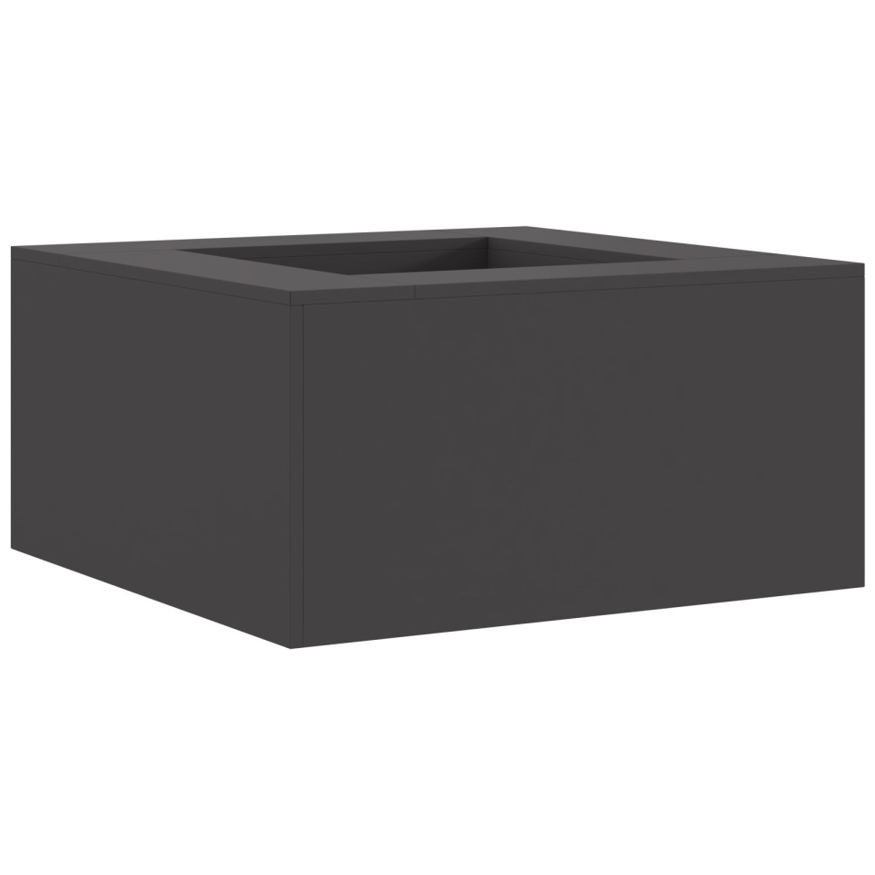 Focar pătrat Negru 80x80x40 cm Oțel - 1 | YEO