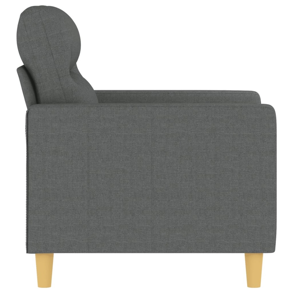 Fotoliu canapea, gri închis, 60 cm, material textil - 3 | YEO