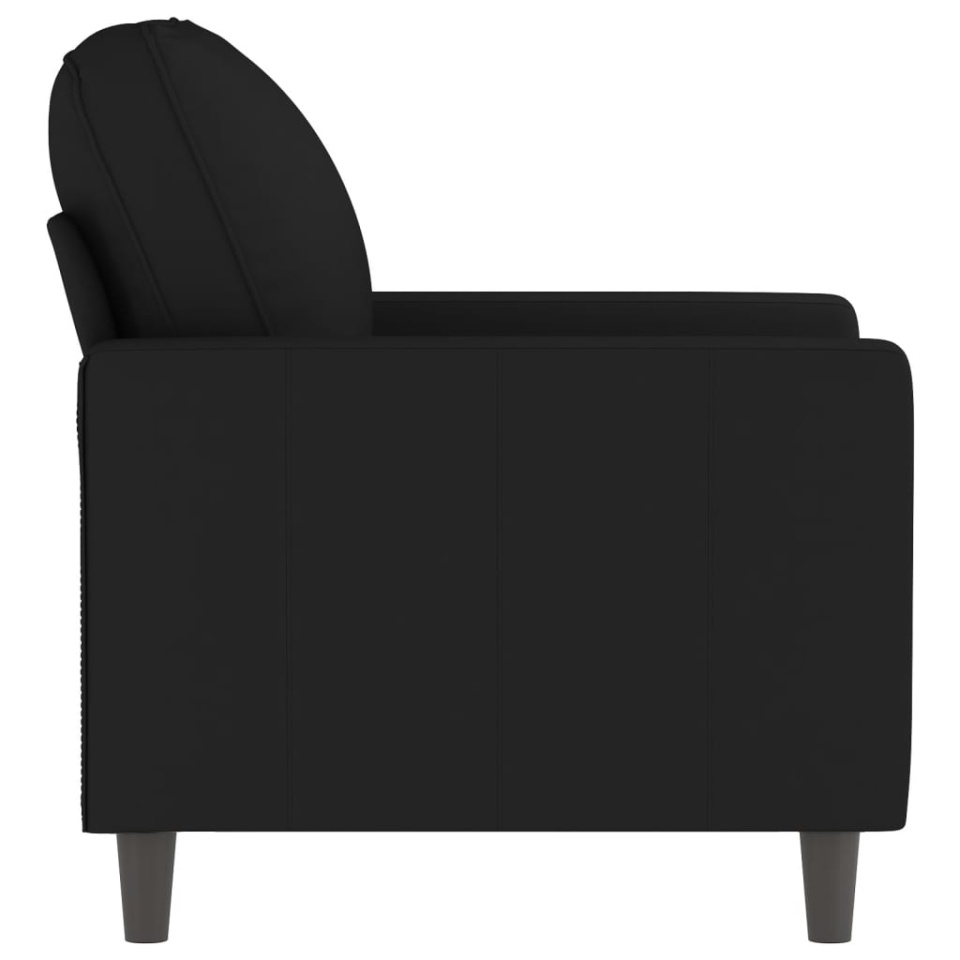 Fotoliu canapea, Negru, 60 cm, catifea - 3 | YEO