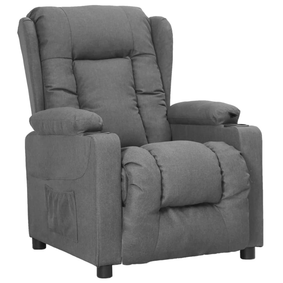 Fotoliu cu ridicare, gri deschis, textil - 1 | YEO