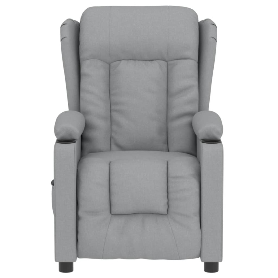Fotoliu rabatabil electric, gri deschis, textil - 3 | YEO