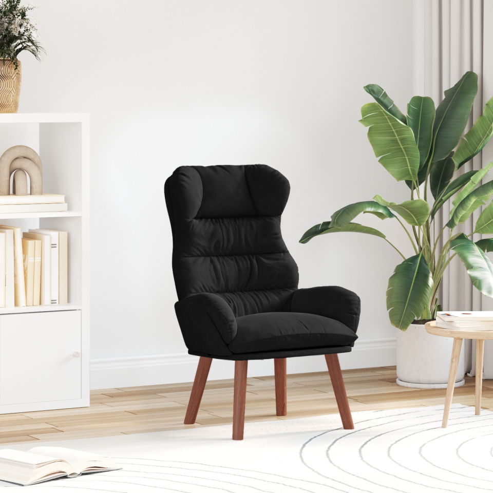 Fotoliu Relaxant Negru Catifea