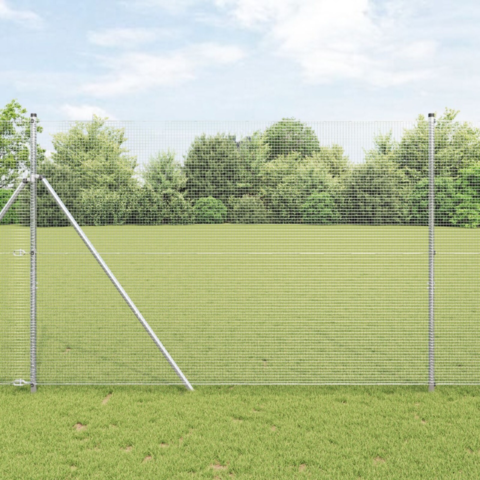 Gard cu Sârmă Sudată 1.5x50 m Oțel Galvanizat