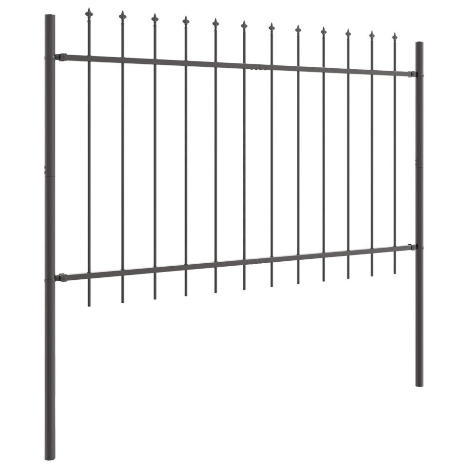 Gard de grădină Set de 2 Gri Oțel vopsit electrostatic Durabil - 2 | YEO