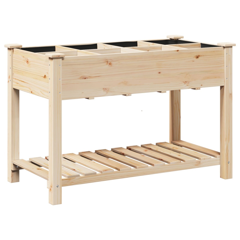 Ghiveci de grădină cu grile 115x59x76 cm Lemn masiv de brad - 1 | YEO