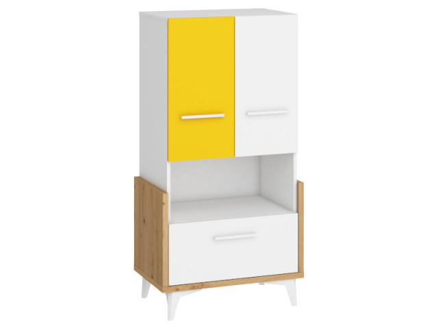 Hey Hey-15 Biblioteca 65N Oak Artisan/White/Yellow