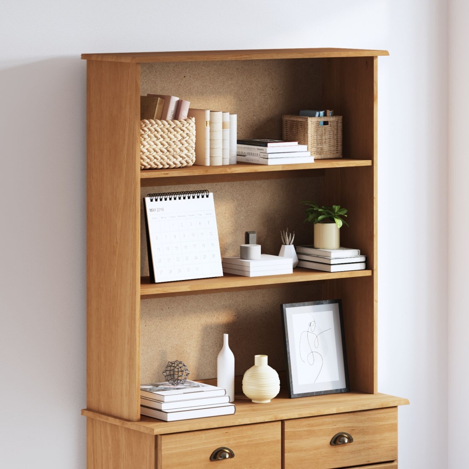 Hutch \'ASKIM\'91x30x104 cm Lemn masiv de pin