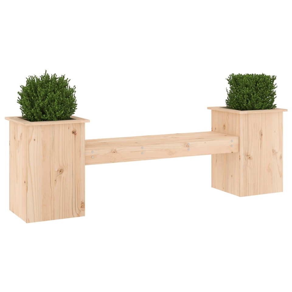 Jardinieră bancă, 184,5x39,5x56,5 cm, lemn masiv de pin - 2 | YEO