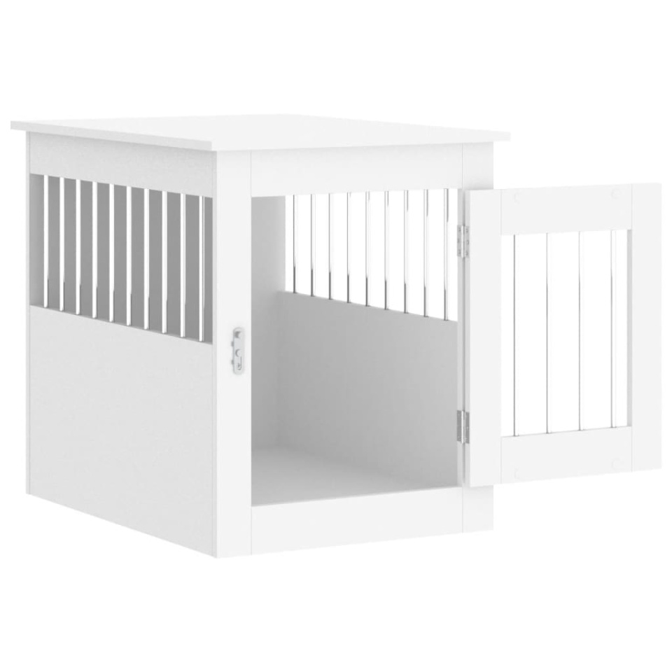 Ladă pentru câini, alb, 55x75x65 cm, lemn prelucrat - 4 | YEO