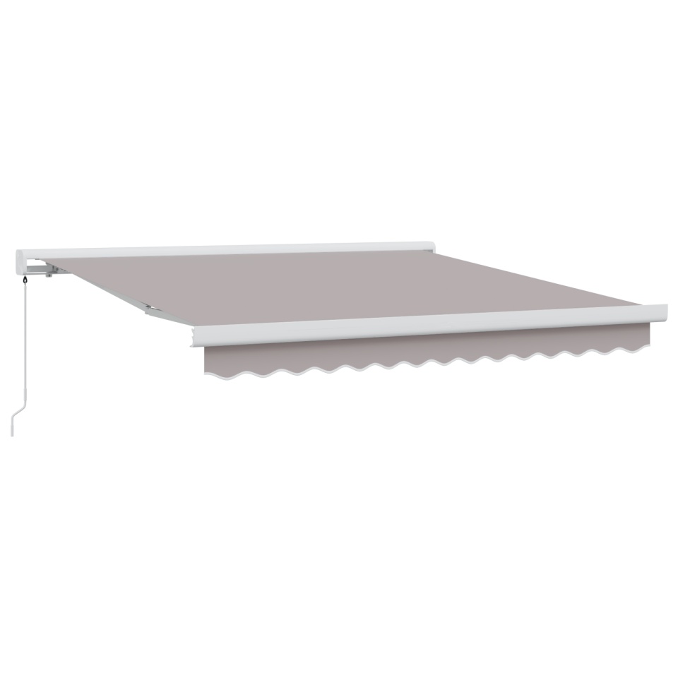 Marchiză Manuală Retractabilă Gri Deschis 300x250 cm, Material de Înlocuire pentru Marchiză 3x2,5 m Cadru Gri Deschis - 1 | YEO