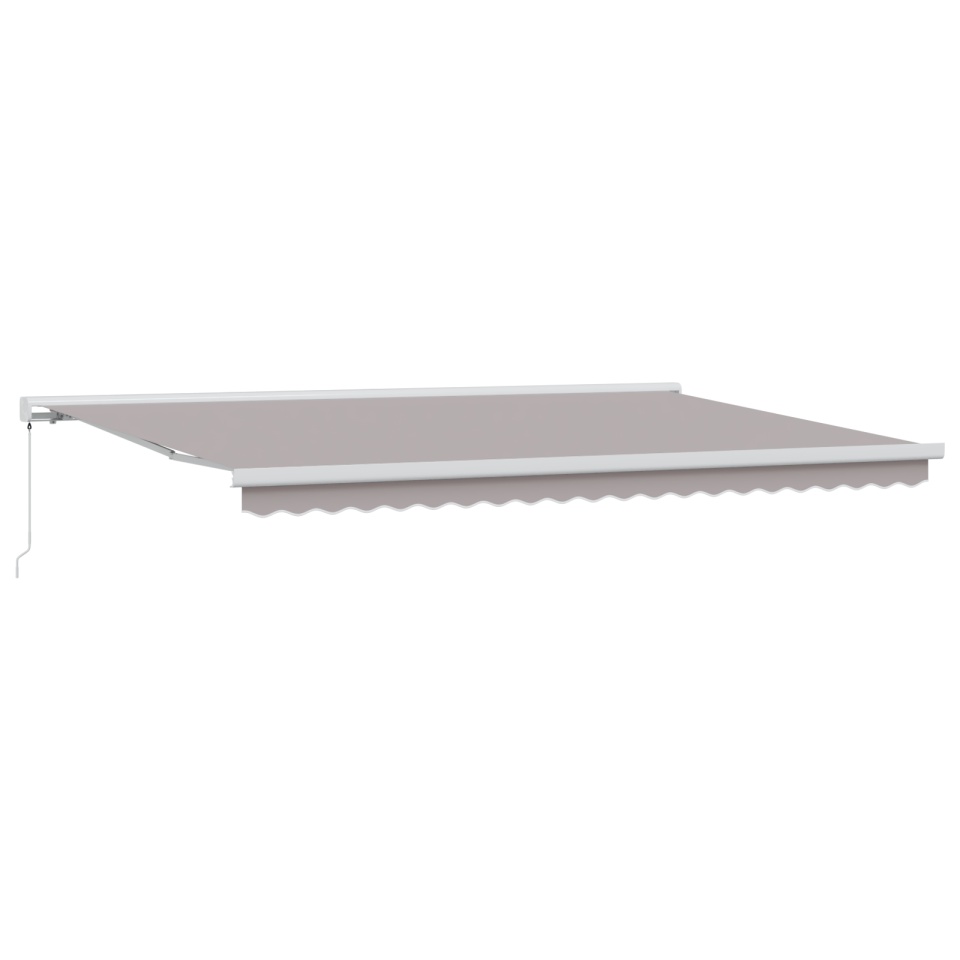 Marchiza manuală retractabilă gri deschis 500x300 cm, Material de înlocuire pentru marchiză pentru cadru de 5x3 m gri deschis - 1 | YEO