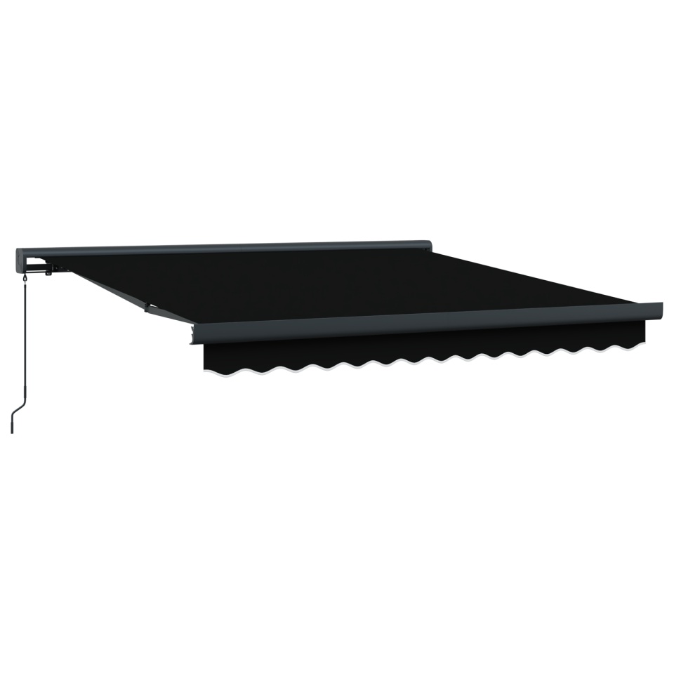 Marchiză manuală retractabilă neagră 350x250 cm, Material de înlocuire pentru marchiză 3,5x2,5 m cadru negru - 1 | YEO