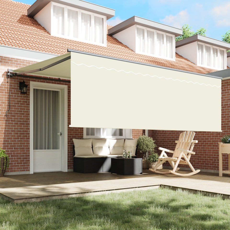 Marchiză retractabilă automată crem 350x250 cm - 2 | YEO