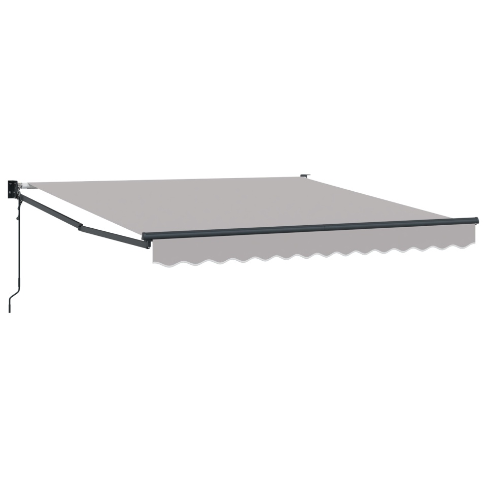 Marchiză Retractabilă Automată Gri 350x250 cm, Material pentru Marchiză de Înlocuire pentru Cadru de 3.5x2.5 m Gri Deschis - 1 | YEO