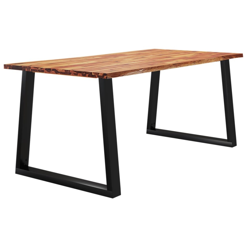Masă cu margini naturale, 180x90x75 cm, lemn masiv de acacia - 2 | YEO