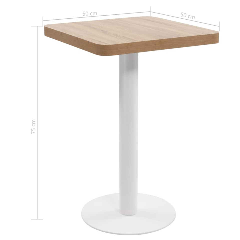 Masă de bistro, maro închis, 50 x 50 cm, MDF - 4 | YEO