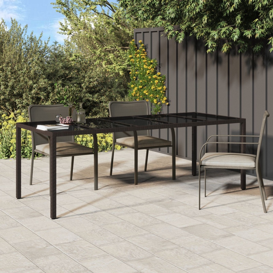 Masă de dining pentru grădină Maro 250x100x75 cm Poliratan