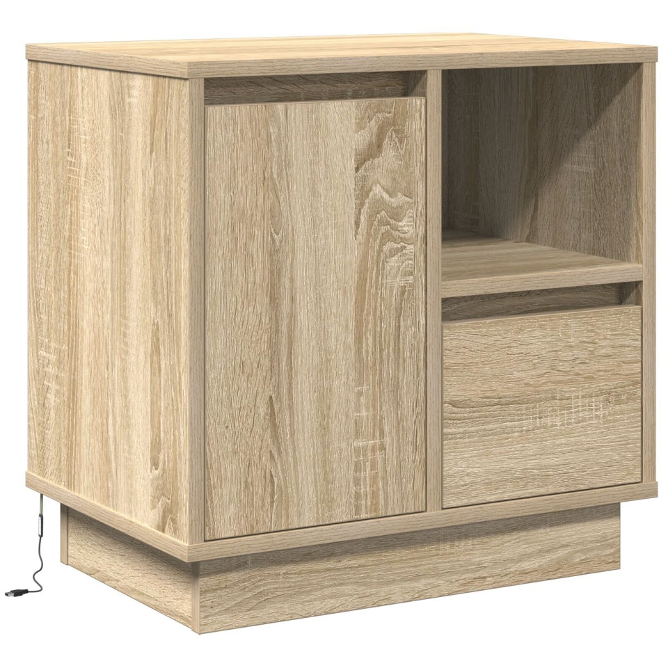 Noptieră cu LED 2 buc Sonoma Oak 50x34.5x50 cm - 3 | YEO
