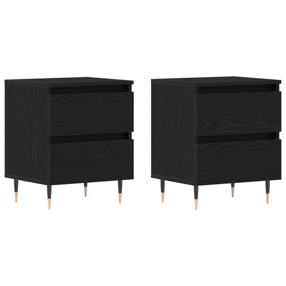 Noptiere 2 buc Black Oak 40x35x50 cm Lemn compozit - 1 | YEO