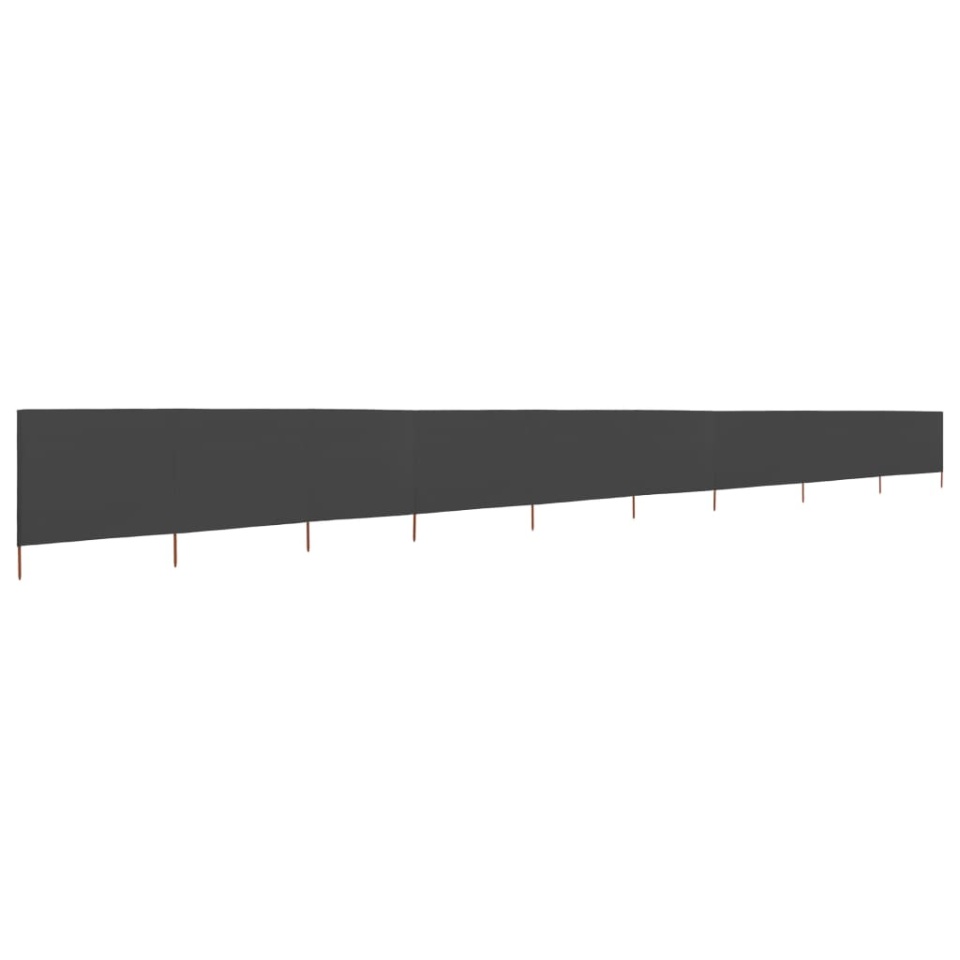 Paravan anti-vânt cu 9 panouri, antracit 1200 x 160 cm, textil - 1 | YEO