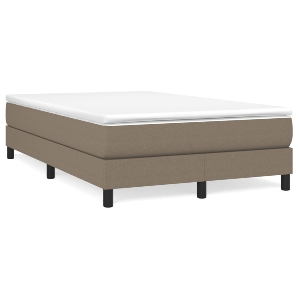 Pat box spring cu saltea, gri taupe, 120x200 cm, textil - 1 | YEO