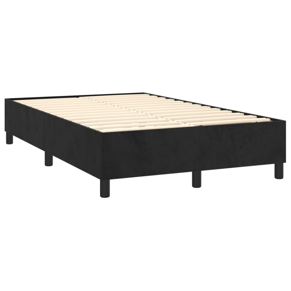 Pat box spring cu saltea, negru, 120x200 cm, catifea - 3 | YEO