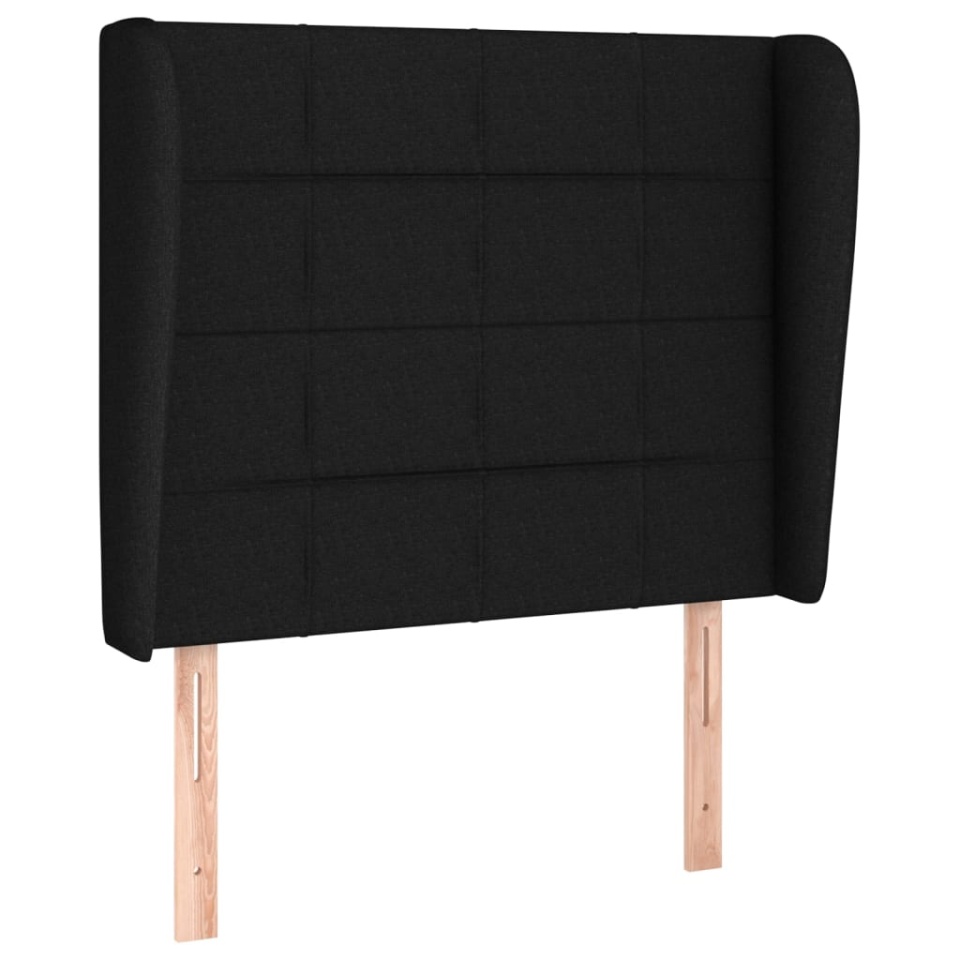 Pat box spring cu saltea, negru, 80x200 cm, textil - 4 | YEO