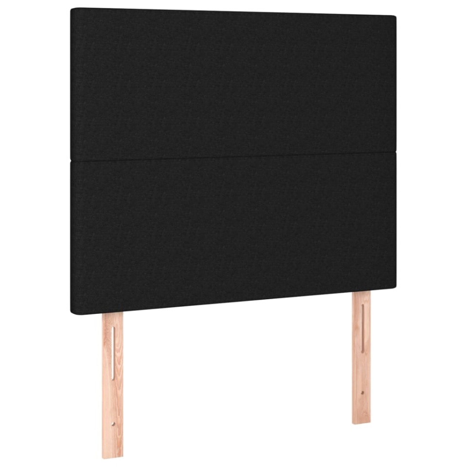 Pat box spring cu saltea, negru, 90x200 cm, textil - 4 | YEO