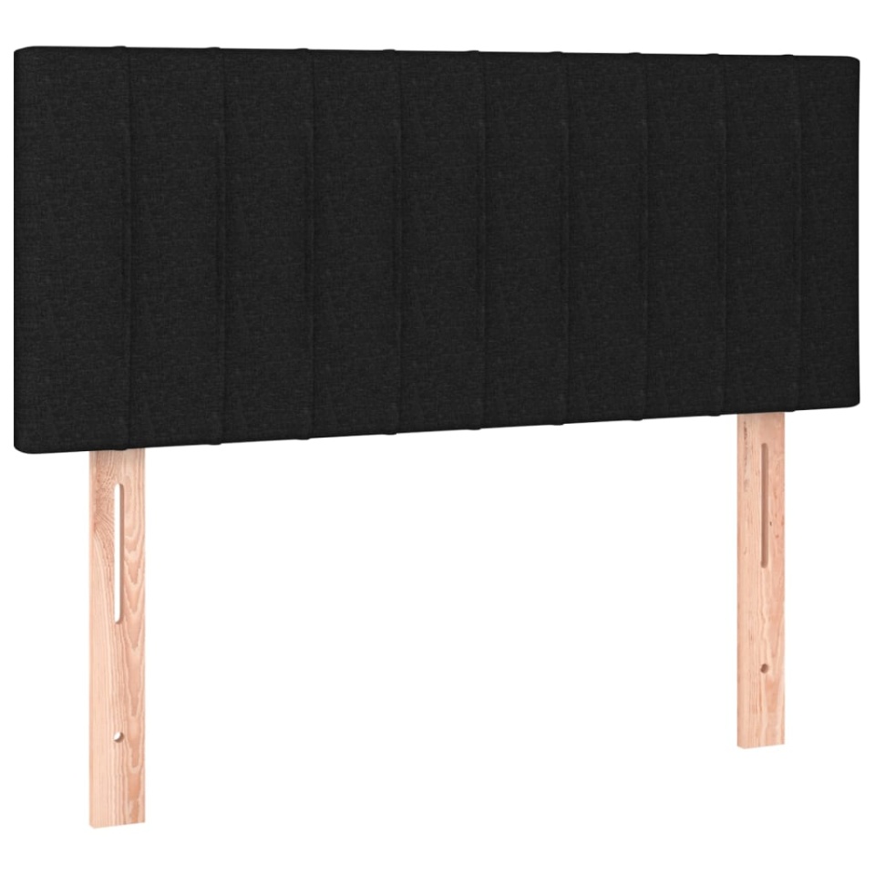 Pat box spring cu saltea, negru, 90x200 cm, textil - 4 | YEO