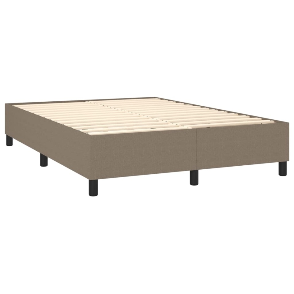 Pat continental cu saltea gri taupe 140x200 cm material textil - 3 | YEO