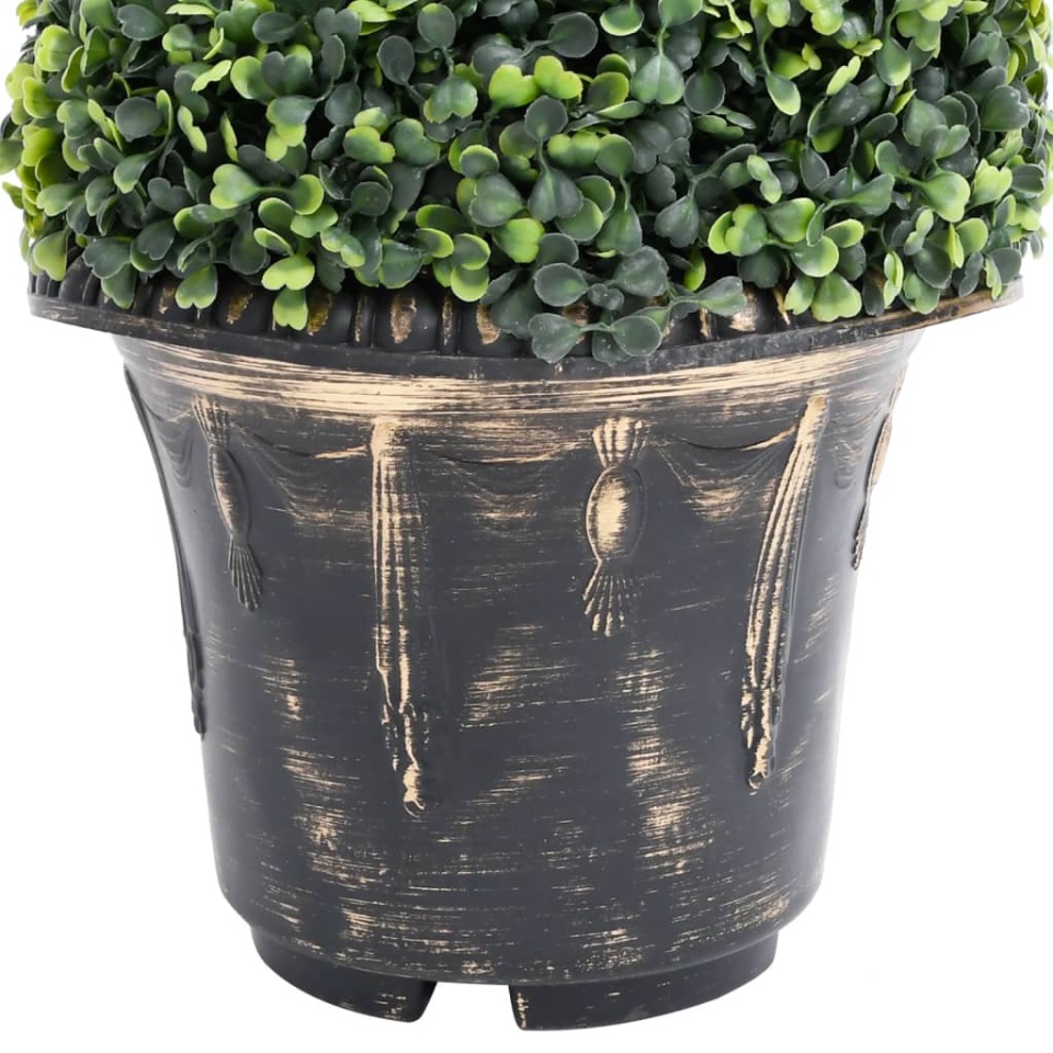 Plantă artificială de cimișir cu ghiveci, verde, 89 cm, spirală - 3 | YEO