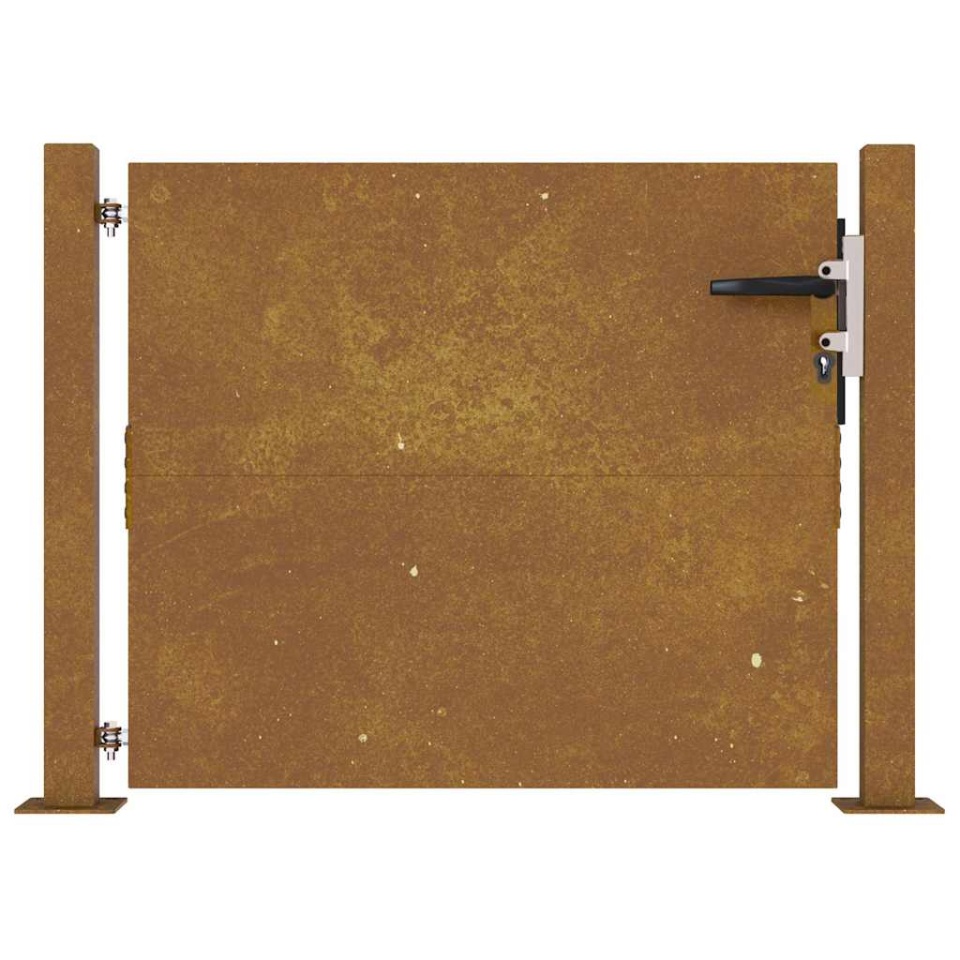 Poartă pentru grădină, 105x80 cm, oțel corten - 3 | YEO