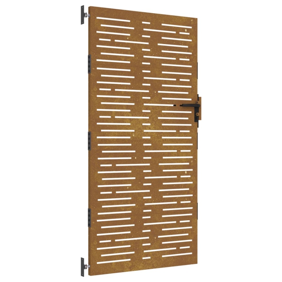 Poartă pentru grădină, 85x175 cm, oțel corten, dreptunghiuri - 1 | YEO