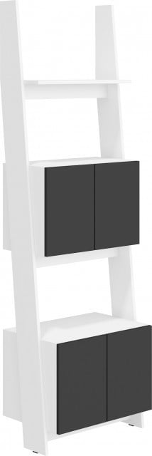 Rack Rac-05 (Biblioteca 60-2D) White Black High Gloss