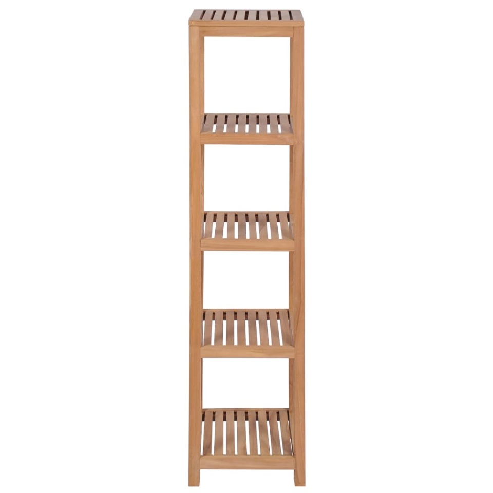 Raft depozitare baie, 4 niveluri, 42x42x165 cm, lemn tec masiv - 1 | YEO