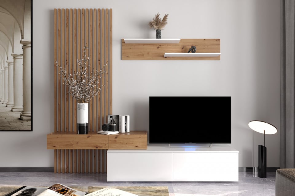 REBECA WALL UNIT oak artisan/white