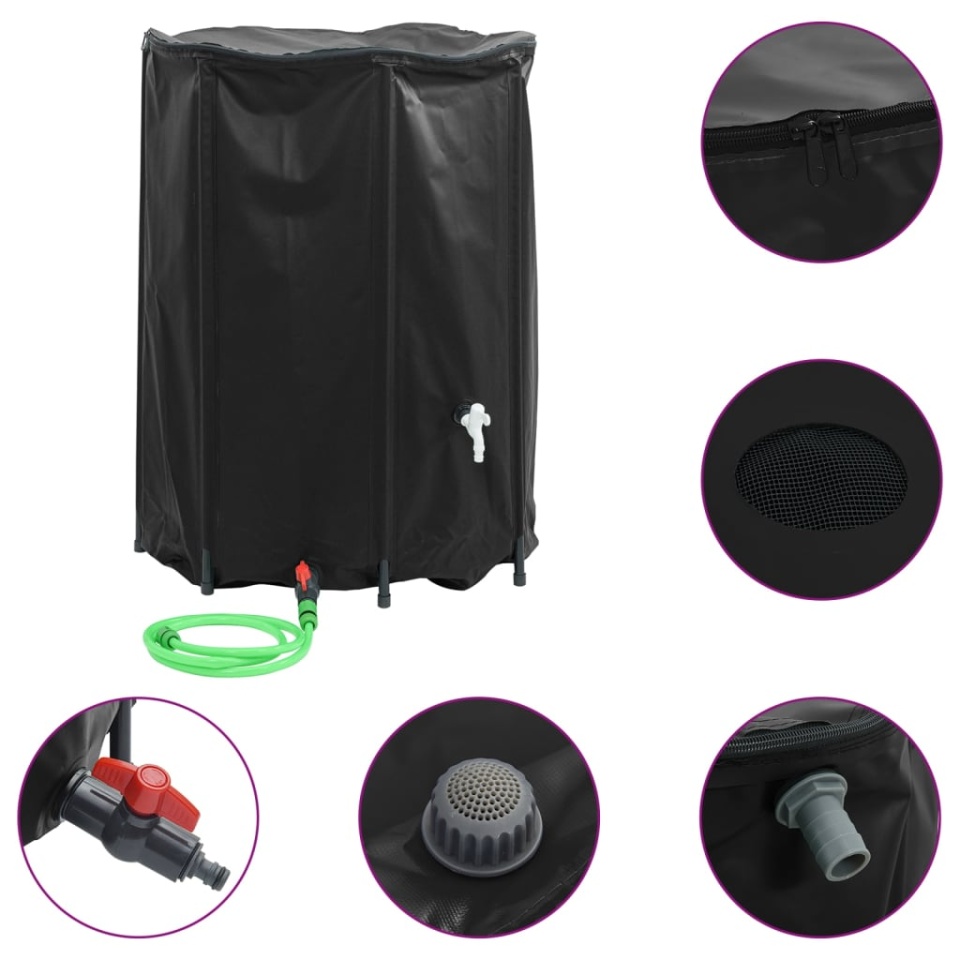 Rezervor de apă cu robinet, pliabil, 1350 L, PVC - 1 | YEO