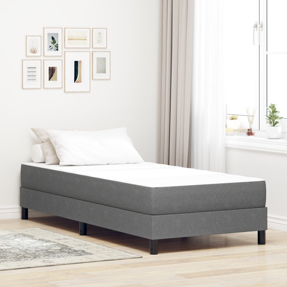 Saltea cu arcuri Pocket Gri deschis Medie 90x200x20 cm Textil