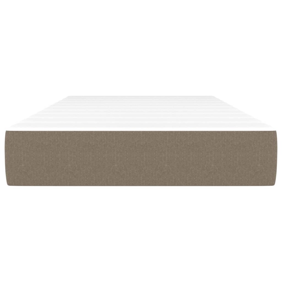 Saltea de pat cu arcuri, gri taupe, 100x200x20 cm, textil - 2 | YEO