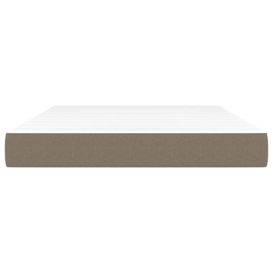 Saltea de pat cu arcuri, gri taupe, 140x190x20 cm, textil - 2 | YEO