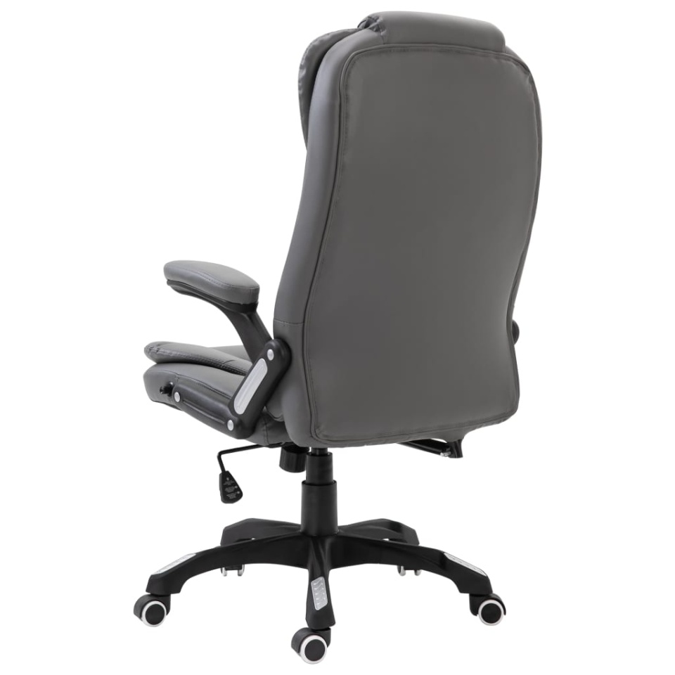 Scaun de birou, antracit, piele ecologică - 2 | YEO